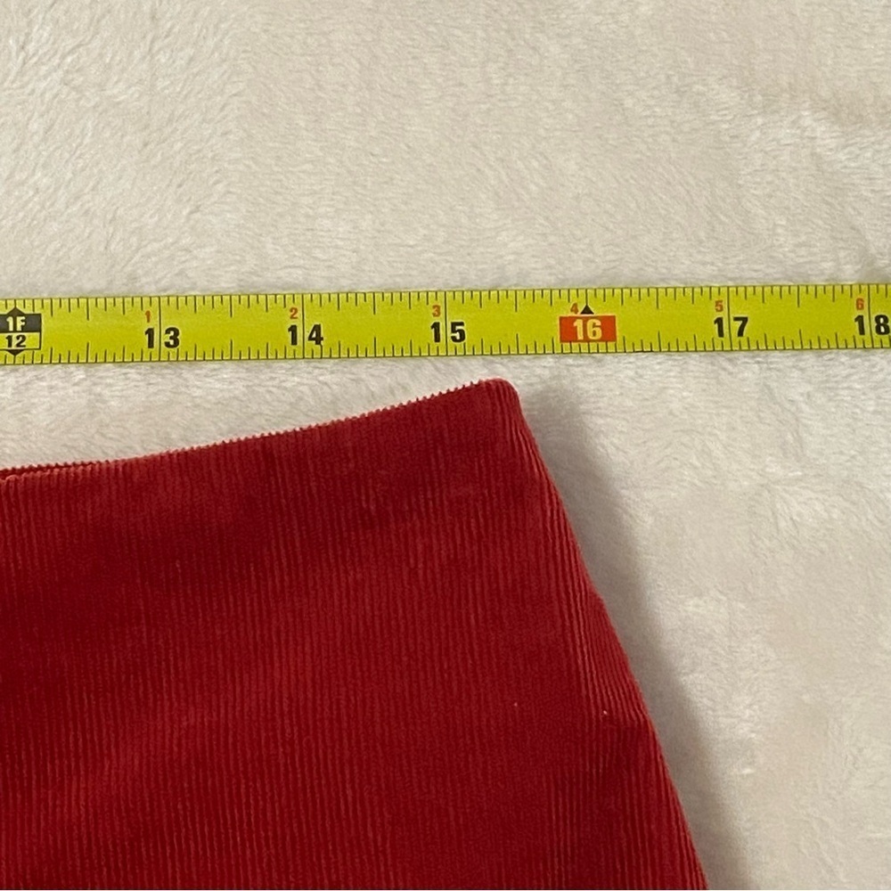 GIANNI BINI / Maureen Red Spice Corduroy High Rise Crop Pants Size 10 - Picture 8 of 10